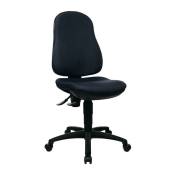 Topstar - Chaise de bureau pivotante avec contact permanent noir 420-550 mm sans accoudoirs capacité charge 110 kg