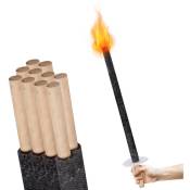 Torche jardin Torches 42cm cœur de flamme Torches de cire pour enfants Temps de combustion 45 min 50x - Tolletour