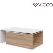 VICCO table basse LEO 60x100cm Sonoma chêne blanc