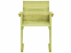 Vidaxl chaise de jardin bois de pin imprégné 49033