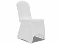 Vidaxl housse de chaise extensible 100 pcs blanc 274765