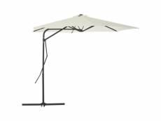 Vidaxl parasol d'extérieur avec poteau en acier 300 cm sable 44886
