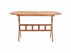 Vidaxl table pliable de jardin 135 x 85 x 75 cm bois d'acacia massif 46657