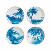 Assiette à dessert Landscape / Ø 22.5 cm - Set de 4 / Porcelaine - & klevering bleu en céramique
