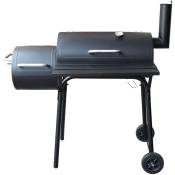 Barbecue à charbon de bois Donald en acier peint noir noir