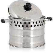 BBQ-Toro Pot de cuisson en acier inoxydable pour four-fusée 7,0 litres Pot avec couvercle