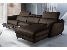 Canapé d'angle relax en cuir de luxe italien avec