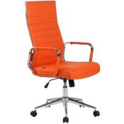Chaise de bureau ergonomique élégante avec des roues de type différentes couleurs colore : Orange