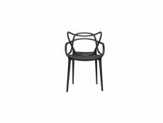 Chaise design - tobi - l 55 x p 44 x h 81 cm - noir