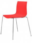 Chaise empilable Catifa 46 / Coque unie - Arper rouge