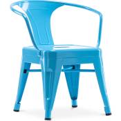 Chaise pour enfant Stylix – avec accoudoirs - Métal Turquoise - Fer - Turquoise