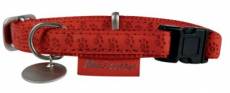 Collier réglable Mc Leather 15mm rouge