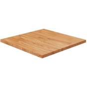 Dessus de table carré Marron clair60x60x2,5cm Bois chêne traité