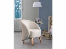Fauteuil design talamo italia capri, fauteuil relax moderne, fabriqué en italie, en tissu rembourré, cm: 70x60h80, couleur beige 8052773595049