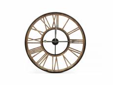 Grande horloge ancienne fer forge marron 80x4x80cm