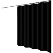 Groofoo - Rideau de douche anti moisissure, rideau de douche 120x200 cm, noir, Polyester