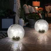 Lampes solaires de jardin à led boule en verre lampes