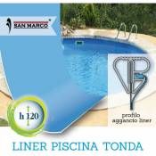 Liner de piscine circulaire 360 cm hauteur 120 cm Bleu 0.6 mm