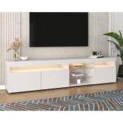 Meuble tv - Meuble de salon 180cm - blanc mat - blanc