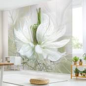 Micasia - Ensemble de rideaux coulissants - White Nigella - 5 Rideaux à panneaux Dimension: 250 x 300cm (5 rideaux á 250 x 60cm), Système de montage: