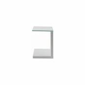 Michel Table de Lampe, mdf, Transparent, l: 35 x l: 40 x h: 50 cm - Ac Design Furniture