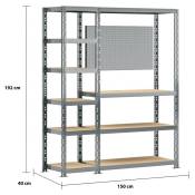 Modulo Storage - Concept rangement de garage + établi - longueur 150 cm - 10 plateaux