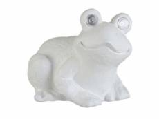 Paris prix - statuette déco "grenouille assise" 37cm blanc