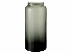 Paris prix - vase design en verre "droit long" 40cm gris