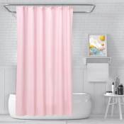 Rideau de douche en coton bio à texture unie Blush