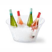 Seau à champagne ovale plastique transparent 44,5x41,5x25 cm