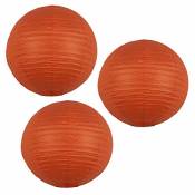 Sous Le Lampion - Lanternes boules papier 50cm orange