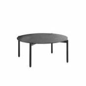 Table basse Undique / Ø 91 x H 37 cm - Grès effet terrazzo - Kartell noir en céramique