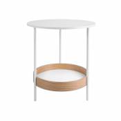 Table d'appoint ronde design blanc