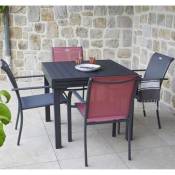 Table de jardin extensible Honfleur 4-6P aluminium 90