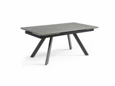 Table extensible 160-240 cm céramique gris marbré pieds inclinés - arizona 08