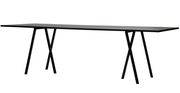 Table rectangulaire Loop / L 180 cm - Hay noir en métal