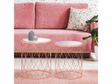 Tables d'appoint womo-design set de 2 cuivres brillants