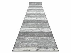 Tapis de couloir antidérapant 80 cm bois, planche gris 80x1400 cm