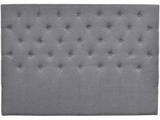 Tête de lit capitonnée "déco" - 169 cm - gris clair