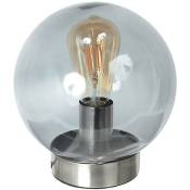 The Home Deco Factory - Lampe ronde à poser en verre gris 22 cm - Gris
