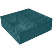 Tiroir carré en polyester vert d'eau cm32x32h10