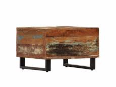 Vidaxl table basse 50 x 50 x 35 cm bois de récupération