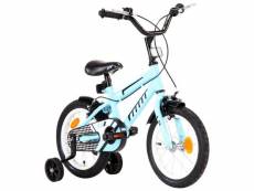 Vidaxl vélo pour enfants 14 pouces noir et bleu 92177