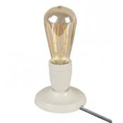011840 - Lampe douille céramique blanche E27 Max.40W