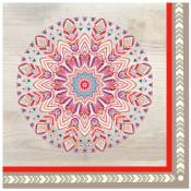 1001kdo - Lot de 20 serviettes papier mandala rosace