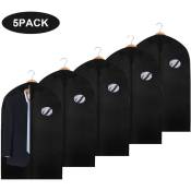 6x sac à vêtements noir housse de protection sac