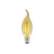 Ampoule LED Filament E14 C35 4W Ambre Blanc Chaud 2300K