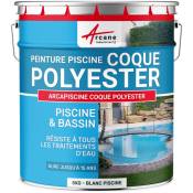 Arcane Industries - Peinture Piscine Coque Polyester - Peinture hydrofuge / imperméabilisante piscine et bassin - 5 kg (jusqu'à 15m² pour 2 couches)