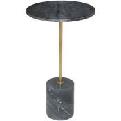 Atmosphera - Table d appoint Ilian marbre gris D35cm