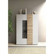 Azura Home Design - Vitrine 2 portes venus blanc laqué